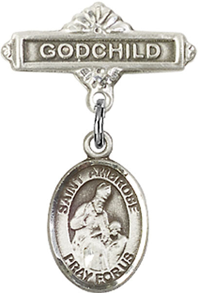 St. Ambrose Charm and Godchild Badge Pin