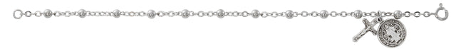 Sterling Silver St. Benedict Bead Bracelet