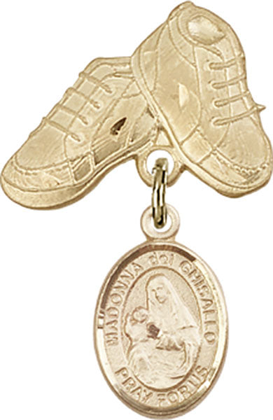 St. Madonna Del Ghisallo Charm and Baby Boots Pin