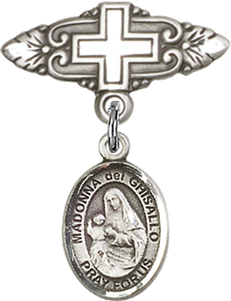 St. Madonna Del Ghisallo Charm and Badge Pin with Cross