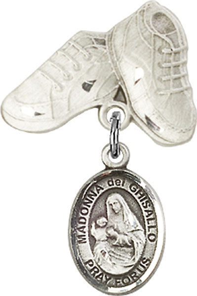 St. Madonna Del Ghisallo Charm and Baby Boots Pin
