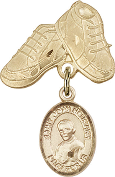 St. John Neumann Charm and Baby Boots Pin