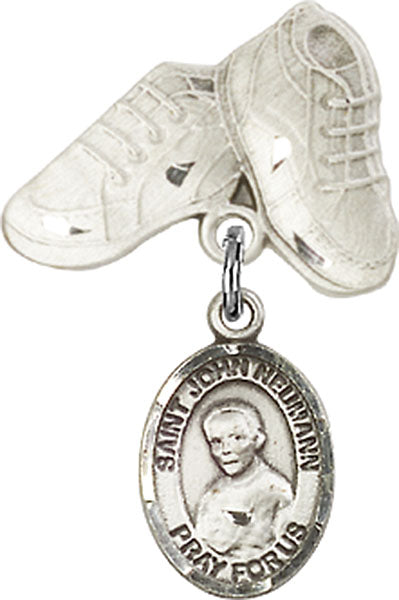 St. John Neumann Charm and Baby Boots Pin