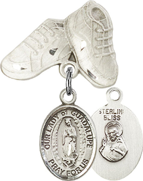 Our Lady of Guadalupe Charm and Baby Boots Pin