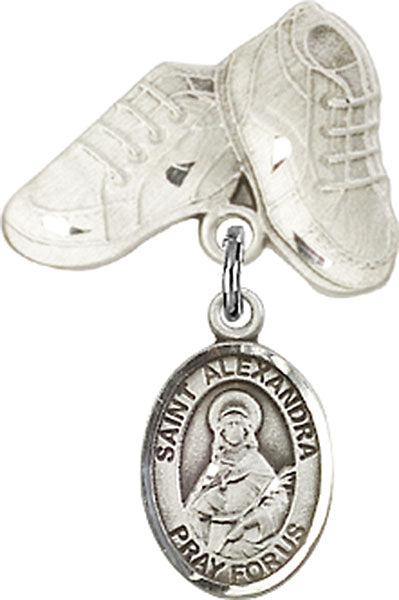 St. Alexandra Charm and Baby Boots Pin