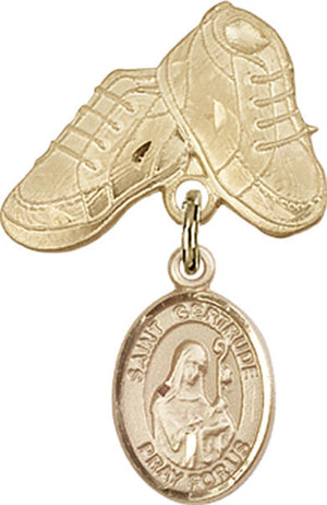 St. Gertrude of Nivelles Charm and Baby Boots Pin