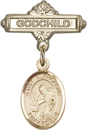 St. Alphonsus Charm and Godchild Badge Pin