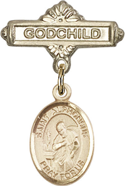 St. Alphonsus Charm and Godchild Badge Pin