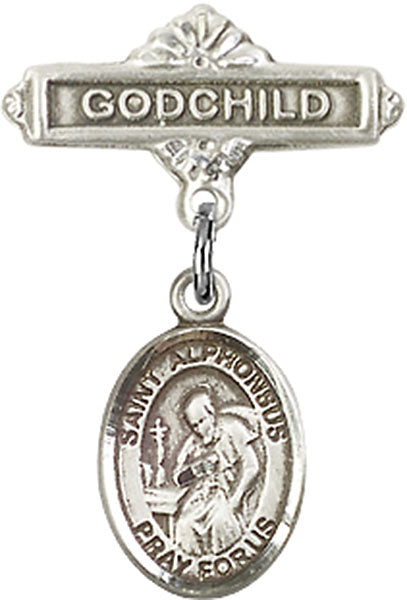 St. Alphonsus Charm and Godchild Badge Pin