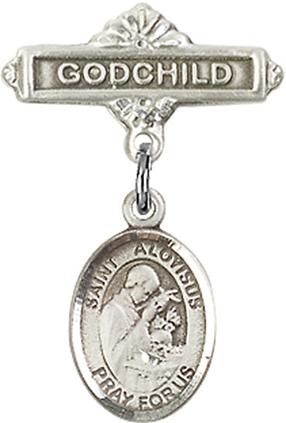 St. Aloysius Gonzaga Charm and Godchild Badge Pin