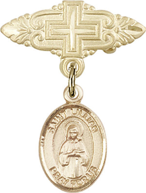 St. Lillian Charm and Badge Pin with Cross