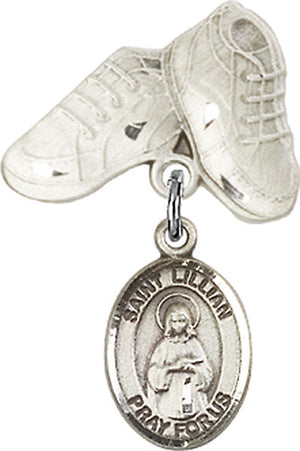 St. Lillian Charm and Baby Boots Pin