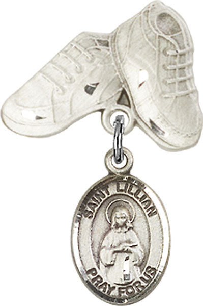 St. Lillian Charm and Baby Boots Pin