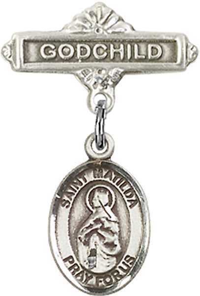 St. Matilda Charm and Godchild Badge Pin