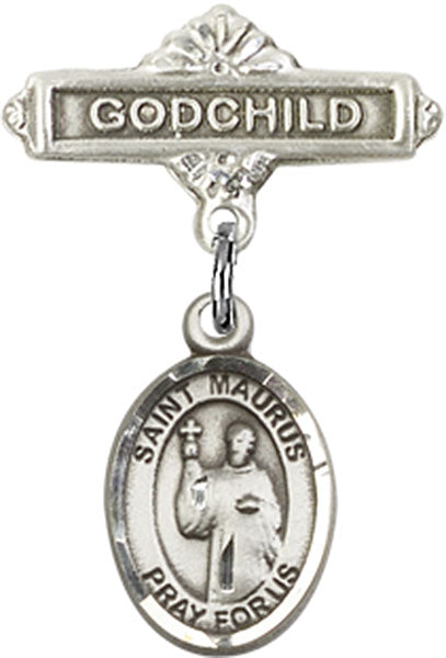 St. Maurus Charm and Godchild Badge Pin
