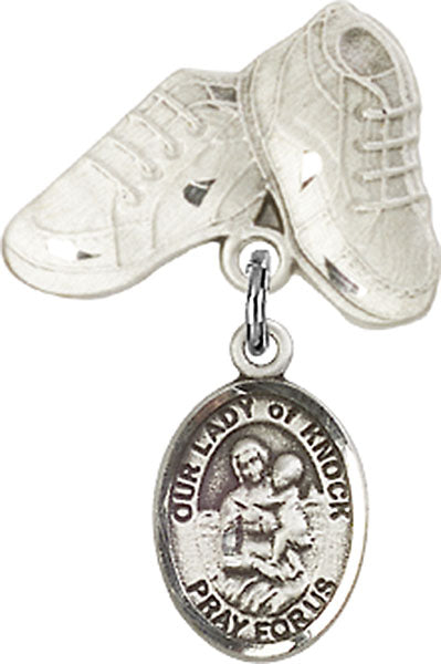 Our Lady of Knock Charm and Baby Boots Pin