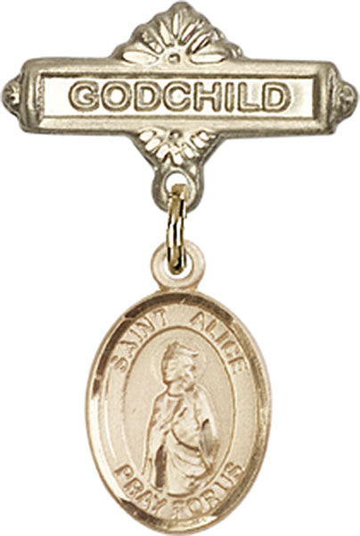 St. Alice Charm and Godchild Badge Pin
