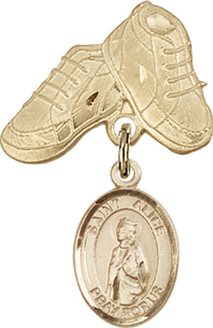 St. Alice Charm and Baby Boots Pin