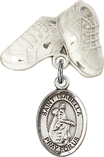St. Isabella of Portugal Charm and Baby Boots Pin