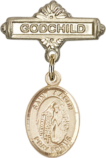 St. Aaron Charm and Godchild Badge Pin