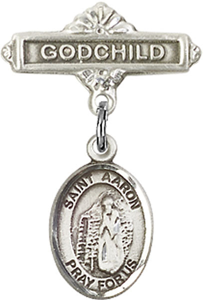 St. Aaron Charm and Godchild Badge Pin