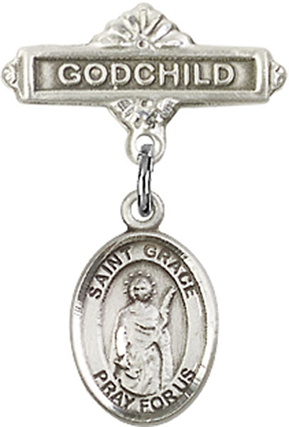 St. Grace Charm and Godchild Badge Pin