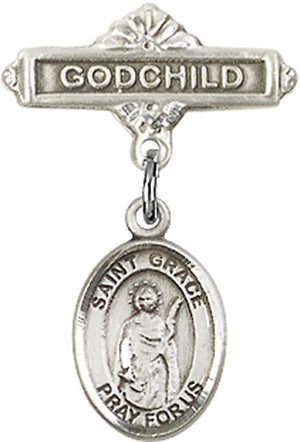 St. Grace Charm and Godchild Badge Pin