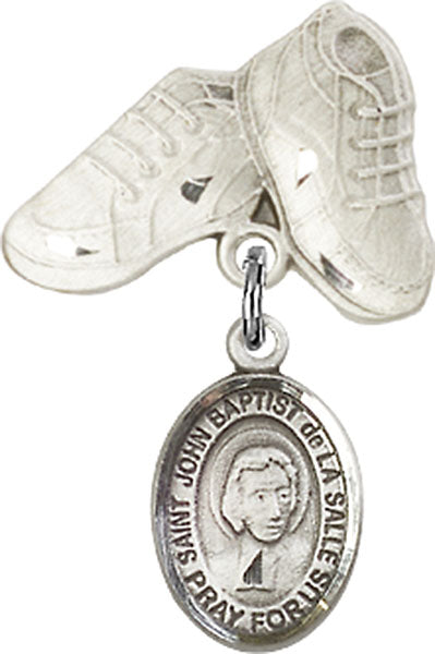 St. John Baptist de la Salle Charm and Baby Boots Pin