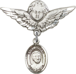 St. Eugene de Mazenod Charm and Angel with Larger Wings Badge Pin