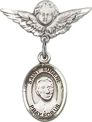St. Eugene de Mazenod Charm and Angel with Smaller Wings Badge Pin