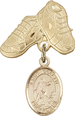St. Colette Charm and Baby Boots Pin