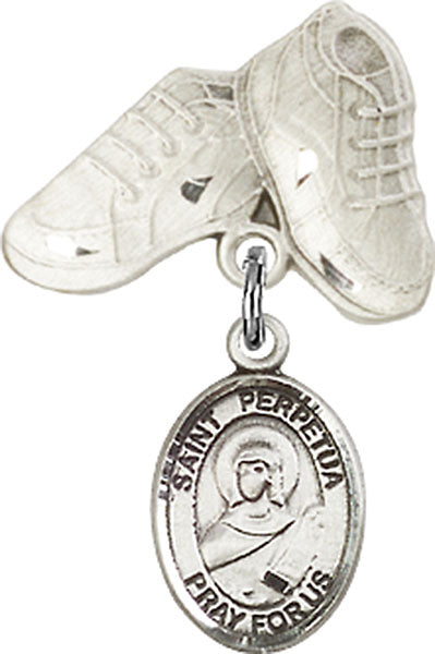 St. Perpetua Charm and Baby Boots Pin