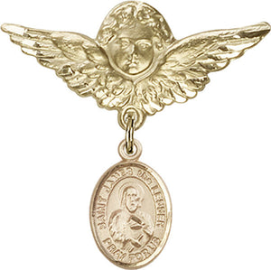 St. James the Lesser Charm and Angel with Larger Wings Badge Pin