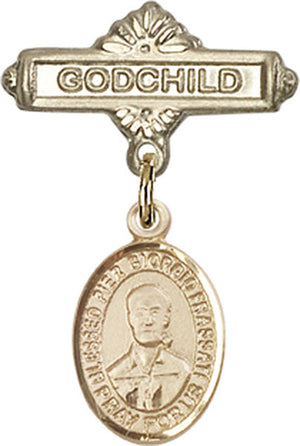Blessed Pier Giorgio Frassati Charm and Godchild Badge Pin