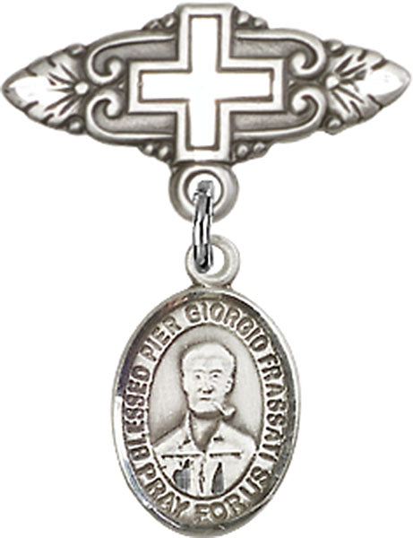 Blessed Pier Giorgio Frassati Charm and Badge Pin with Cross