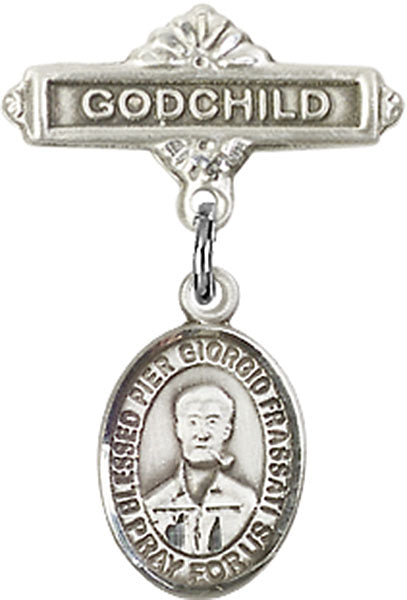 Blessed Pier Giorgio Frassati Charm and Godchild Badge Pin