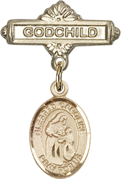 Blessed Caroline Gerhardinger Charm and Godchild Badge Pin