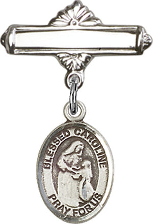 Blessed Caroline Gerhardinger Charm and Polished Engravable Badge Pin