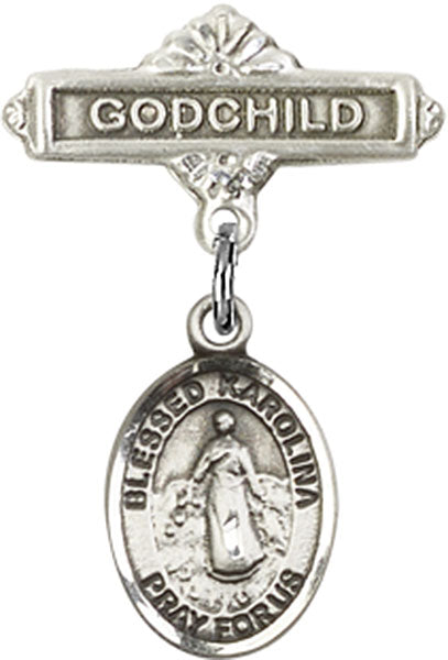 Blessed Karolina Kozkowna Charm and Godchild Badge Pin