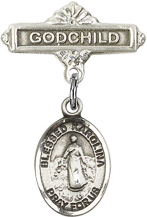 Blessed Karolina Kozkowna Charm and Godchild Badge Pin