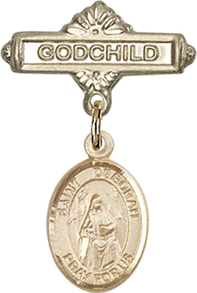 St. Deborah Charm and Godchild Badge Pin