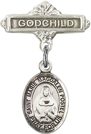Marie Magdalen Postel Charm and Godchild Badge Pin