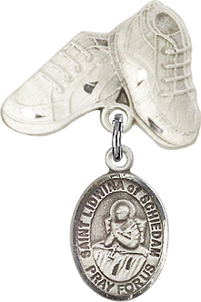 St. Lidwina of Schiedam Charm and Baby Boots Pin