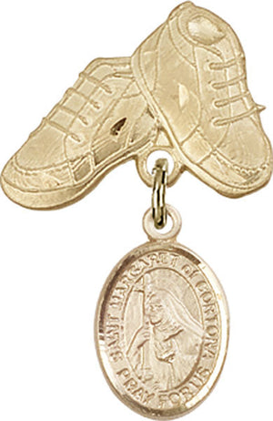 St. Margaret of Cortona Charm and Baby Boots Pin