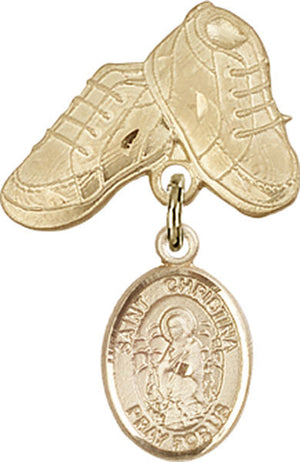 St. Christina the Astonishing Charm and Baby Boots Pin