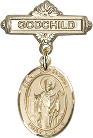 St. Wolfgang Charm and Godchild Badge Pin