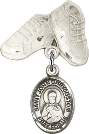 St. John Chrysostom Charm and Baby Boots Pin