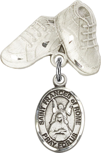 St. Frances of Rome Charm and Baby Boots Pin