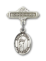 St. Aidan of Lindesfarne Charm and Godchild Badge Pin
