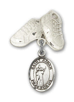 St. Aidan of Lindesfarne Charm and Baby Boots Pin